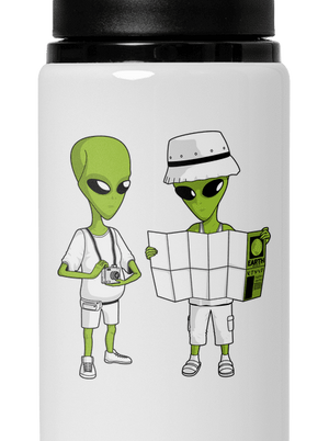 Mimozemšťania flaša na vodu White