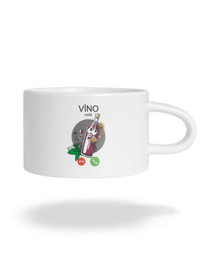 Červené víno volá hrnček makronka White