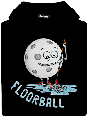 Floorball detská mikina klokanka Black