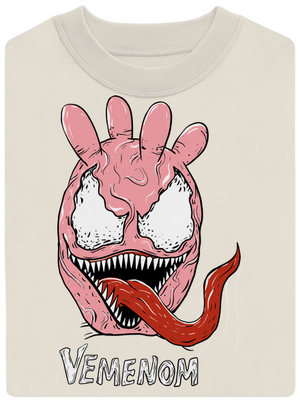 Vemenom unisex mikina bez kapucne Off White