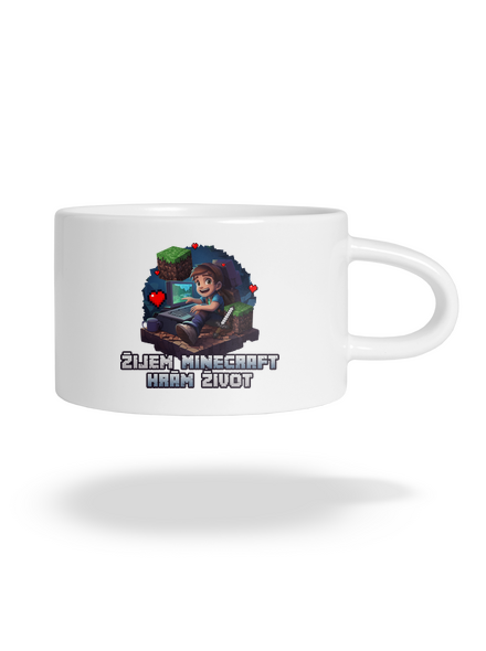Žijem Minecraft hrnček makronka White