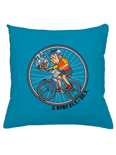 Cyklistický horoskop: Ryby vankúš Blue Turquoise