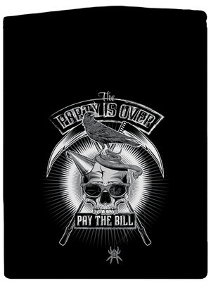 Party is over pánska mikina na zips Black