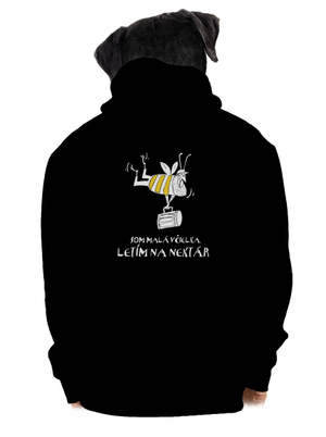 Malá včielka pánska mikina na zips Black