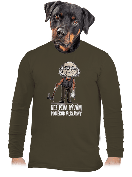 Neklidný bez piva pánske dlhý rukáv Urban Khaki
