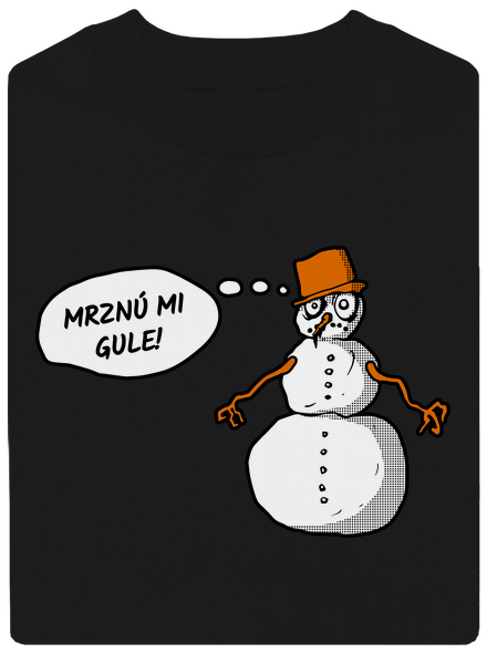 Mrznú mi gule unisex mikina bez kapucne Black