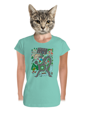 Cesta dámske tričko prémium Mint Mal