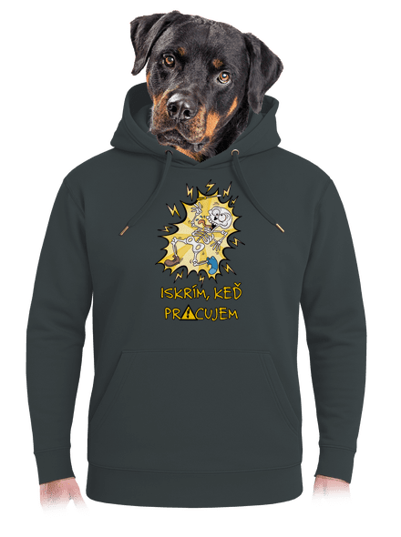 Iskrím unisex mikina premium Charcoal