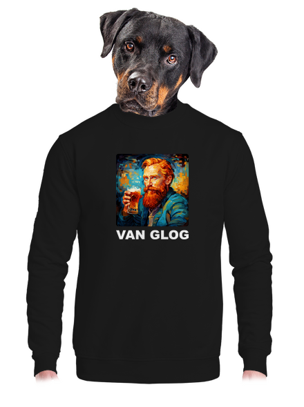 Van Glog unisex mikina bez kapucne Black