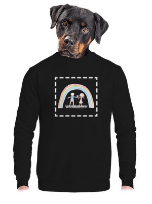 Detské kresby - Nahraj vlastnú unisex mikina bez kapucne Black