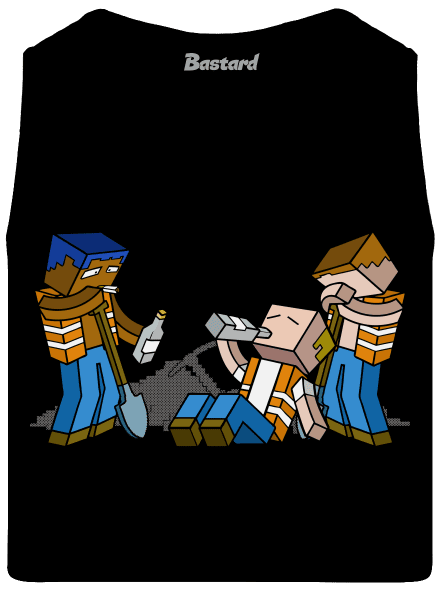 Real Minecraft pánske tielko Black