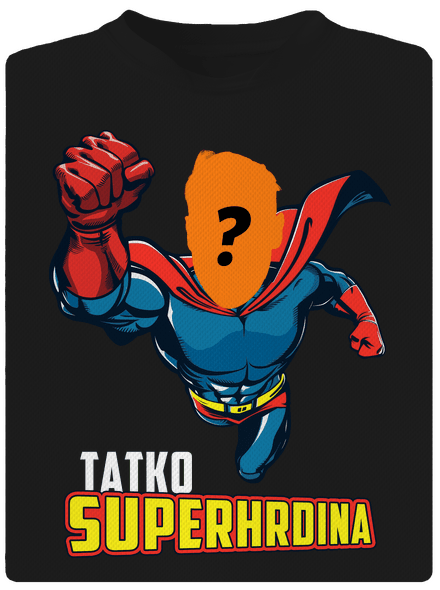 Tatko superhrdina detské športové tričko Black