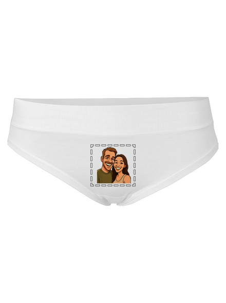 Karikatúra z vlastnej fotky dámske nohavičky White