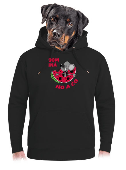 Som iná unisex mikina premium Dark Black