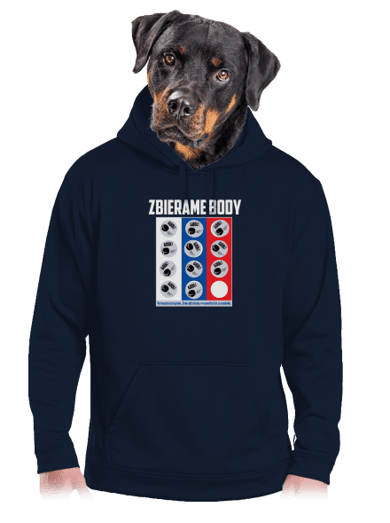 Zbierame body - hokej pánska mikina klokanka Navy