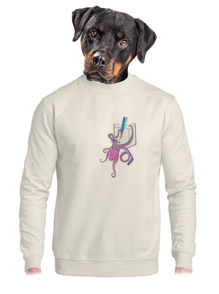 Jednoducho miluje atrament unisex mikina bez kapucne Off White