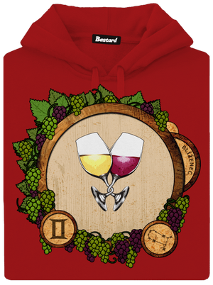 Vínny horoskop: Blíženec dámska mikina klokanka Red Mal