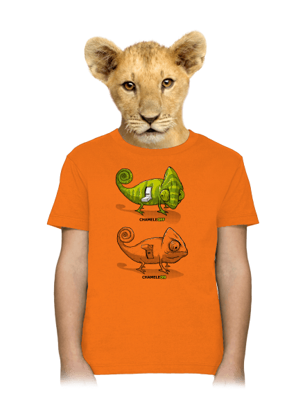 Zapnuté vypnuté detské tričko Orange