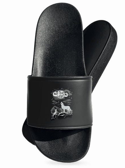 Vlčia ária šľapky Black