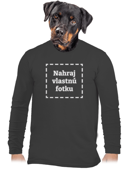 Vlastná potlač pánske dlhý rukáv Dark Grey