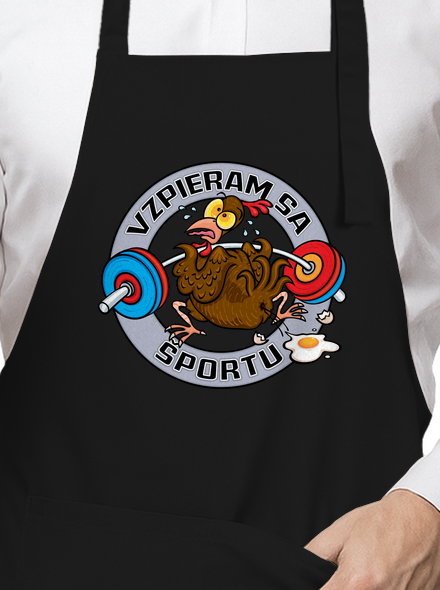 Vzpieram sa sportu zástera Black
