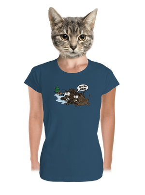 Ja už ho vidím dámske tričko prémium Petrol Blue