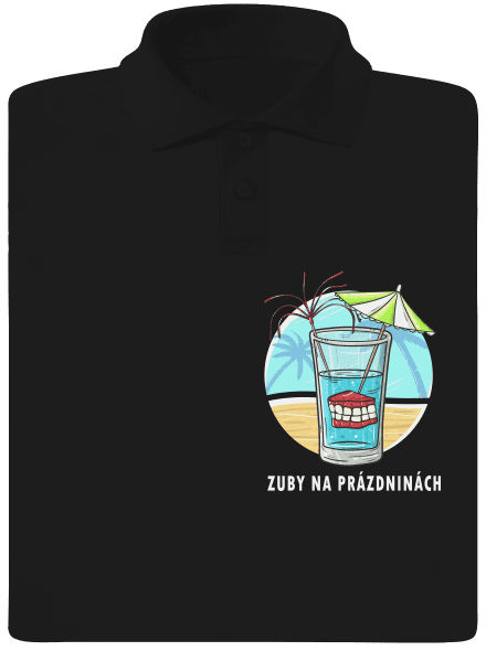 Zuby na prázdninách pánska polokošeľa Black