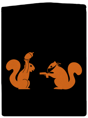 Veveričky dámska mikina na zips Black