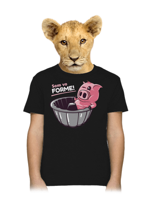 Vo forme detské tričko Black