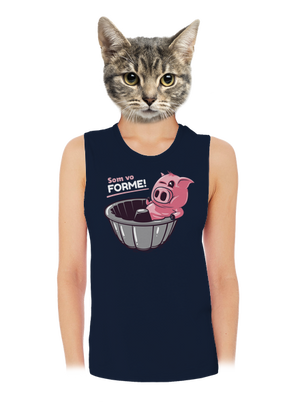 Vo forme dámske tielko voľné Navy