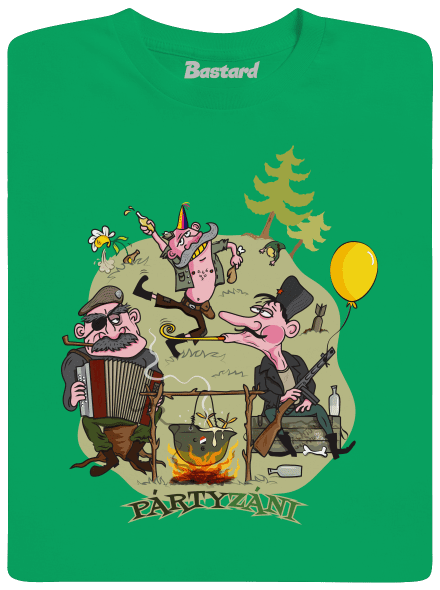 Pártyzáni pánske tričko Kelly Green