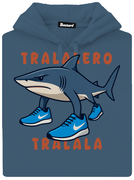 Tralalero Tralala – Italian Brainrot dámska mikina klokanka Denim