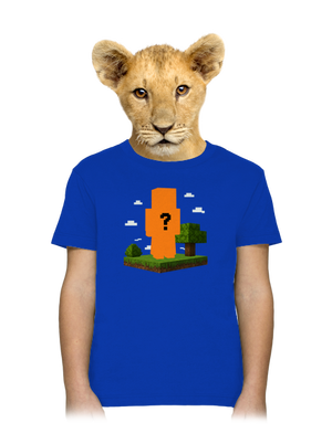 Minecraft z vlastnej fotky detské tričko Royal Blue