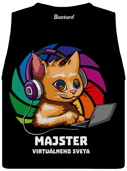 Majster virtuálneho sveta dámske tielko voľné Black
