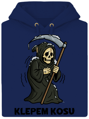 Klepem kosu unisex mikina premium Navy