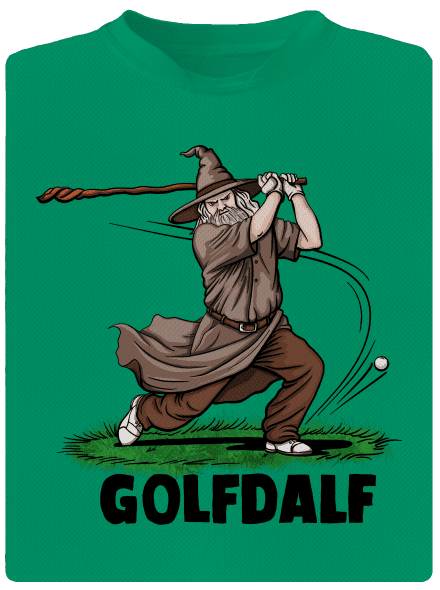 Golfdalf detské športové tričko Kelly Green Mal