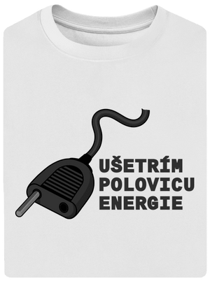 Ušetrím polovicu unisex tričko oversized White