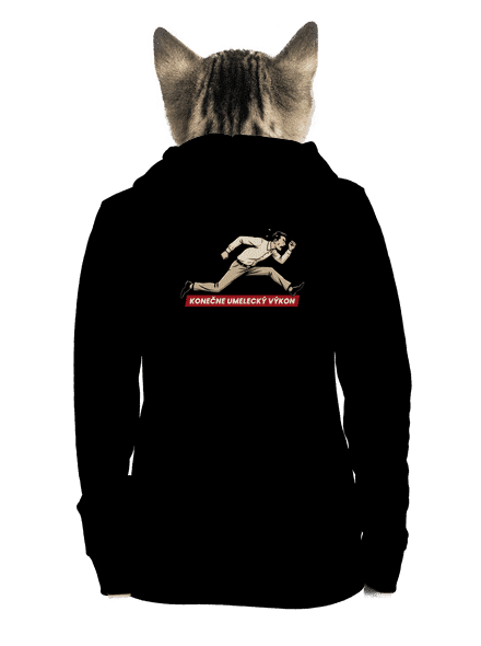 Umelecký výkon dámska mikina na zips Black