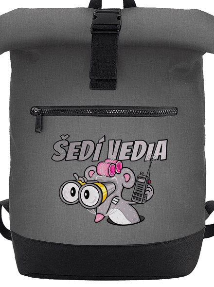 Šedí vedia - myš batoh Grey Marl