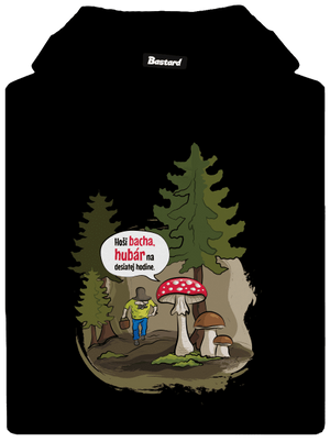 Bacha hubár pánska mikina klokanka Black