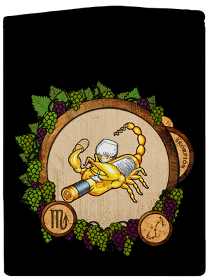 Vínny horoskop: Škorpión dámska mikina na zips Black