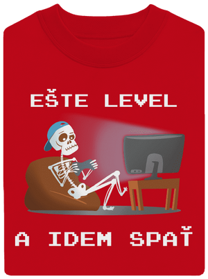 Ešte level unisex mikina bez kapucne Red