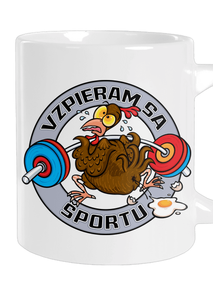 Vzpieram sa sportu veľký hrnček White