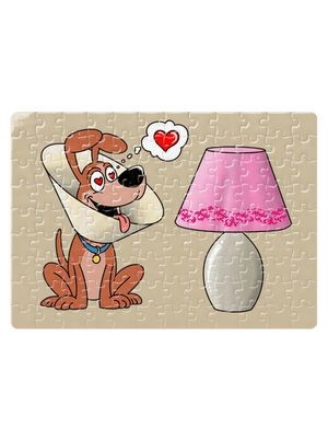 Zamilovaný pes puzzle White