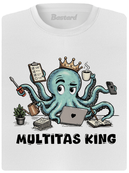Multitas king dámske športové tričko White