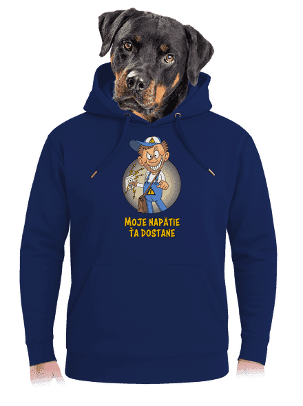Moje napätie unisex mikina premium Navy