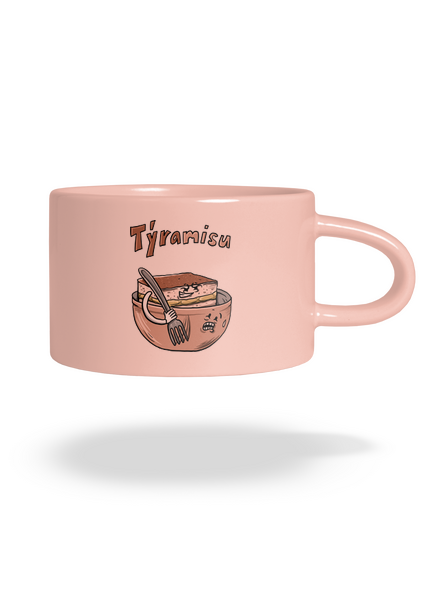 Týramisu hrnček makronka Pink Macaron