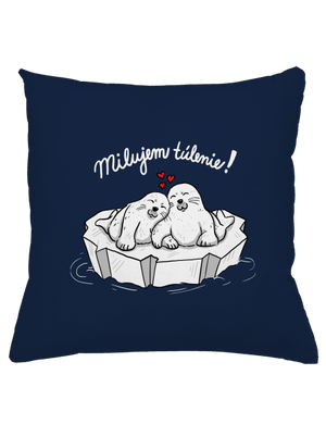 Milujem túlenie vankúš Dark Navy