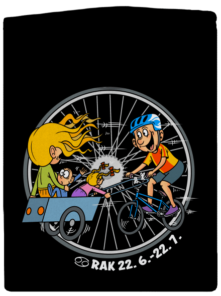 Cyklistický horoskop: Rak dámska mikina na zips Black