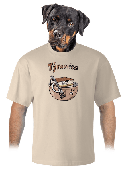 Týramisu unisex tričko oversized Almond